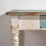 Table d’appoint à patine vert turquoise, c.1920