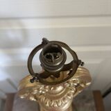 Antique Large Cassolette Lamp Empire Greek Roman Gilded Wood 19th Century 60