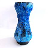 Large vintage seafoam blue artisanal vase