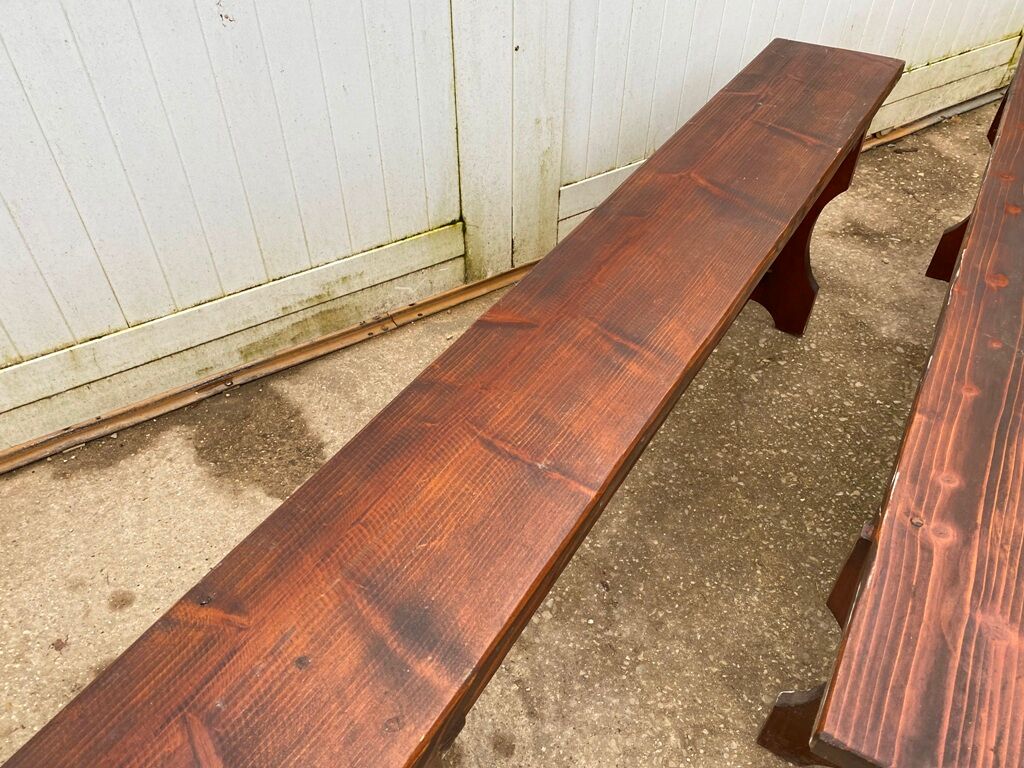 Pair of benches rustic 1950