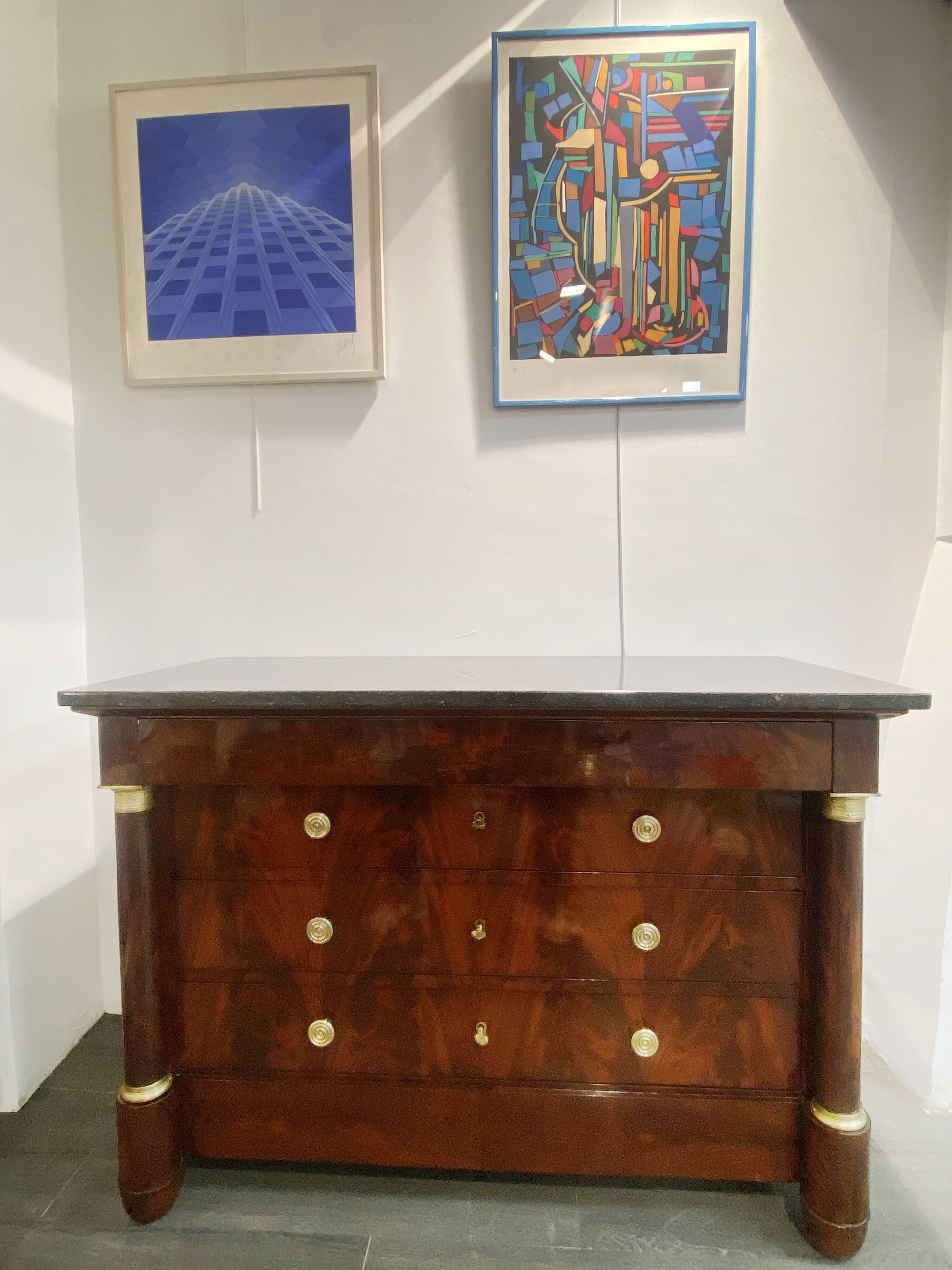 Mahogany chest of drawers - Empire Period