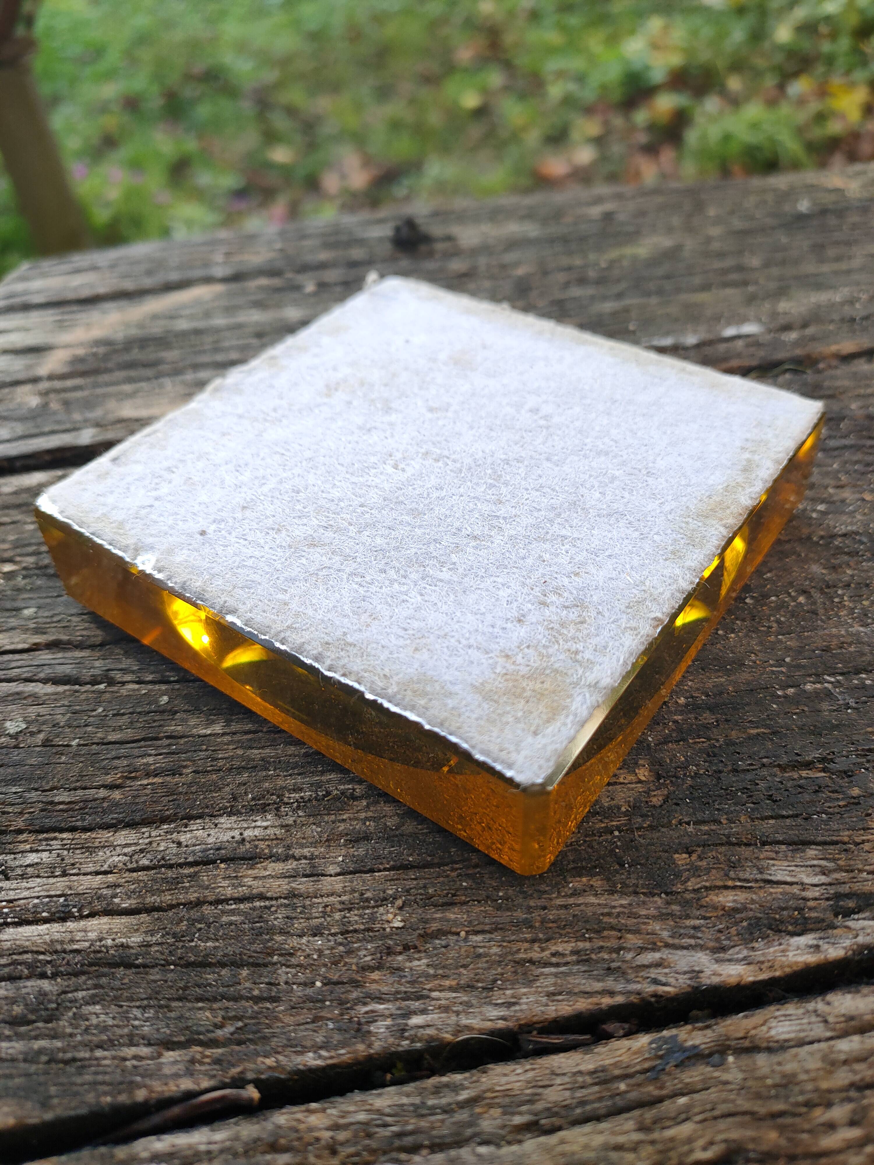 Empty yellow crystal pocket