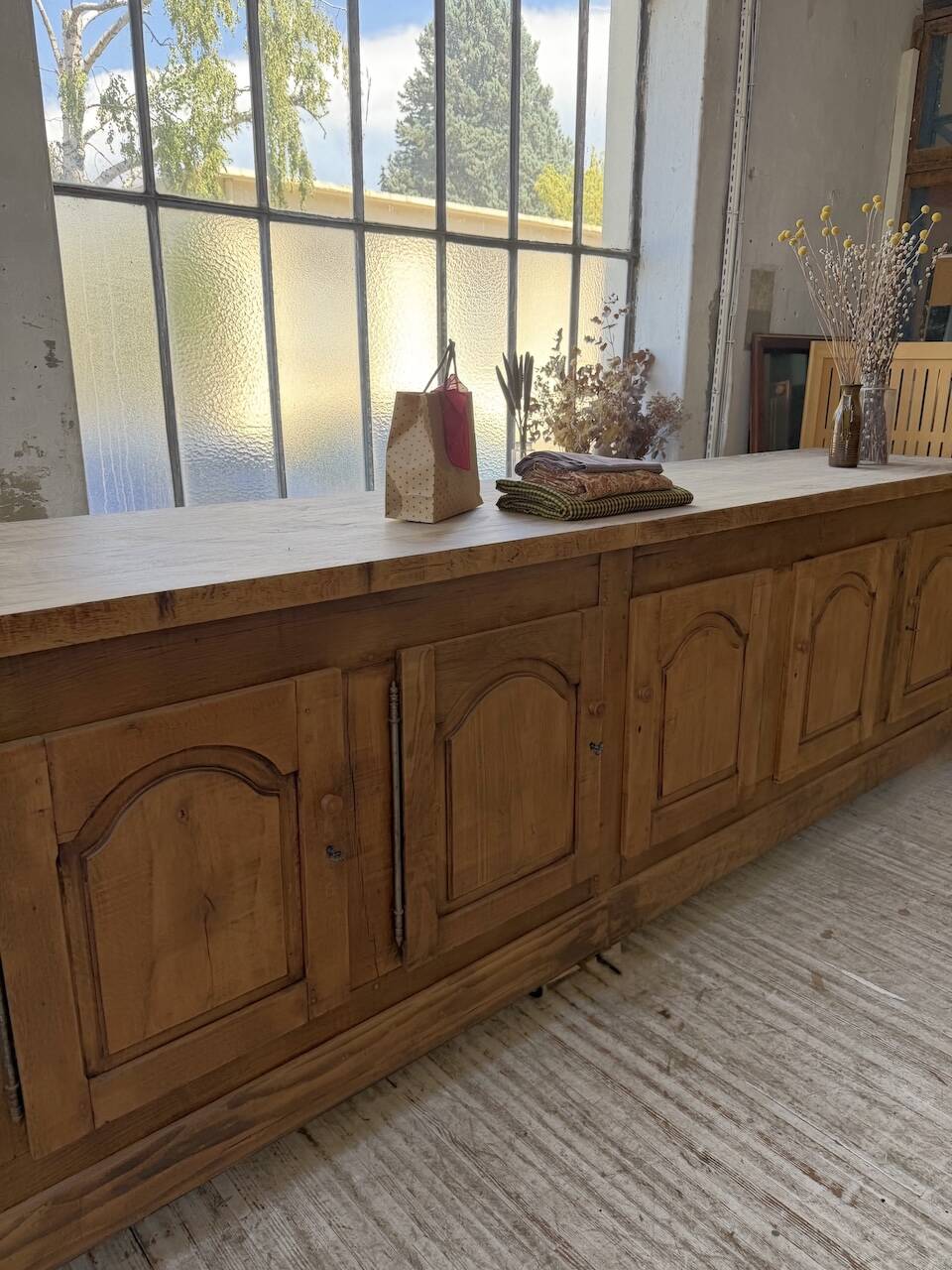Rustic sideboard XXL 4m solid oak 1950