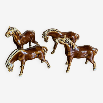 Glazed ceramic horses