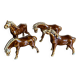 Chevaux céramique émaillée