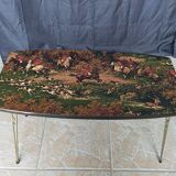 Vintage coffee table hunting scene
