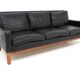 Scandinavian 3-seater leather sofa, Ulferts, Sweden, 1960