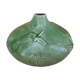 Vintage vase in ceramic emailed with relief motifs of dragonfly