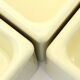 Elco white plaster corner flower pots, 1970s, set of 3.