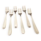 Christofle - Set of 6 Dax model cake forks in silver-plated metal