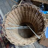 Rattan basket on feet