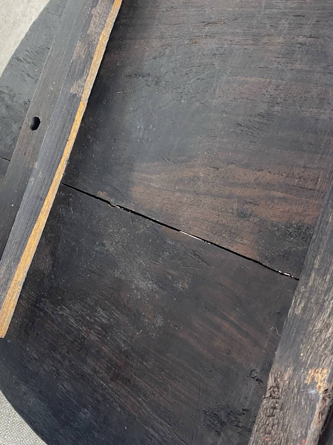 Carved wooden chess set