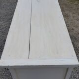 Old Parisian buffet 2 doors 2 drawers patinated white