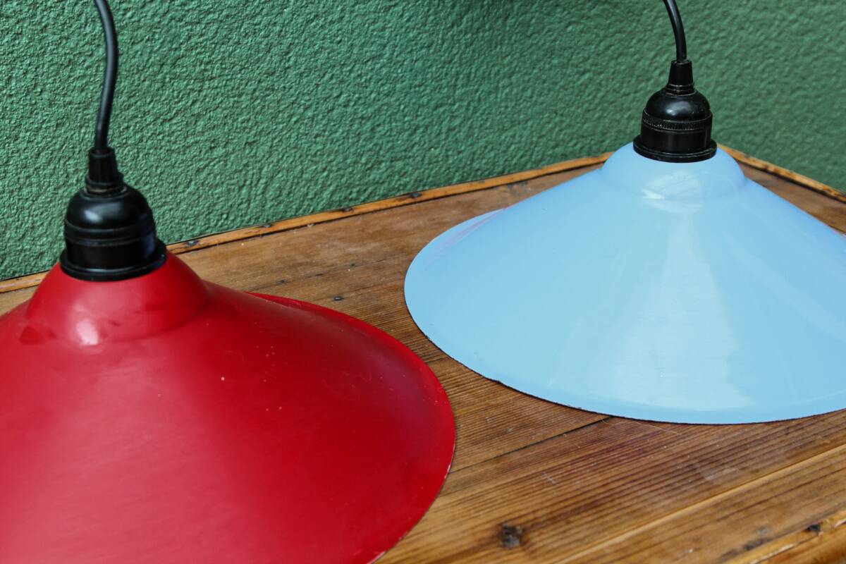 Pair of vintage IKEA T501 pendant lights