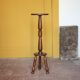 vintage wooden pedestal, Art Deco pedestal, column wood
