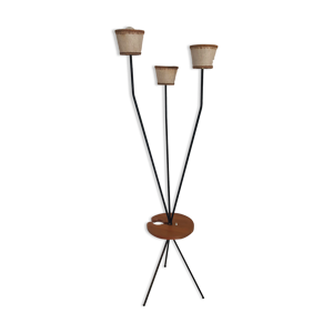 Lampadaire vintage tripode 1950