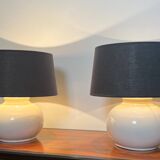 Pair of ceramic lamps