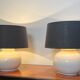 Paire de lampes en céramique