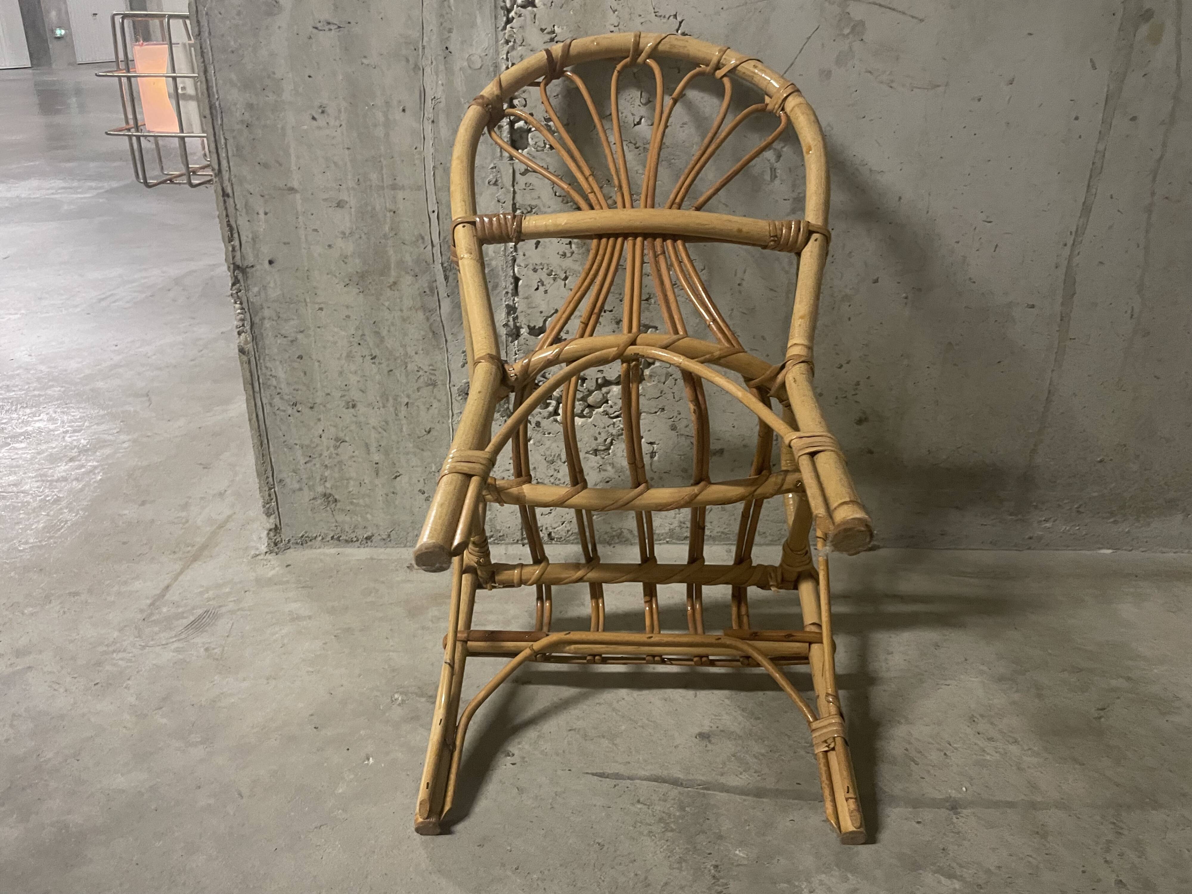Child's rattan armchair