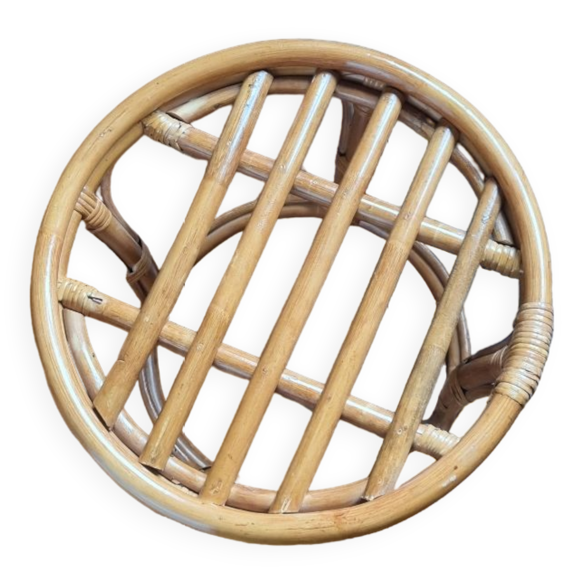 Rattan pouf