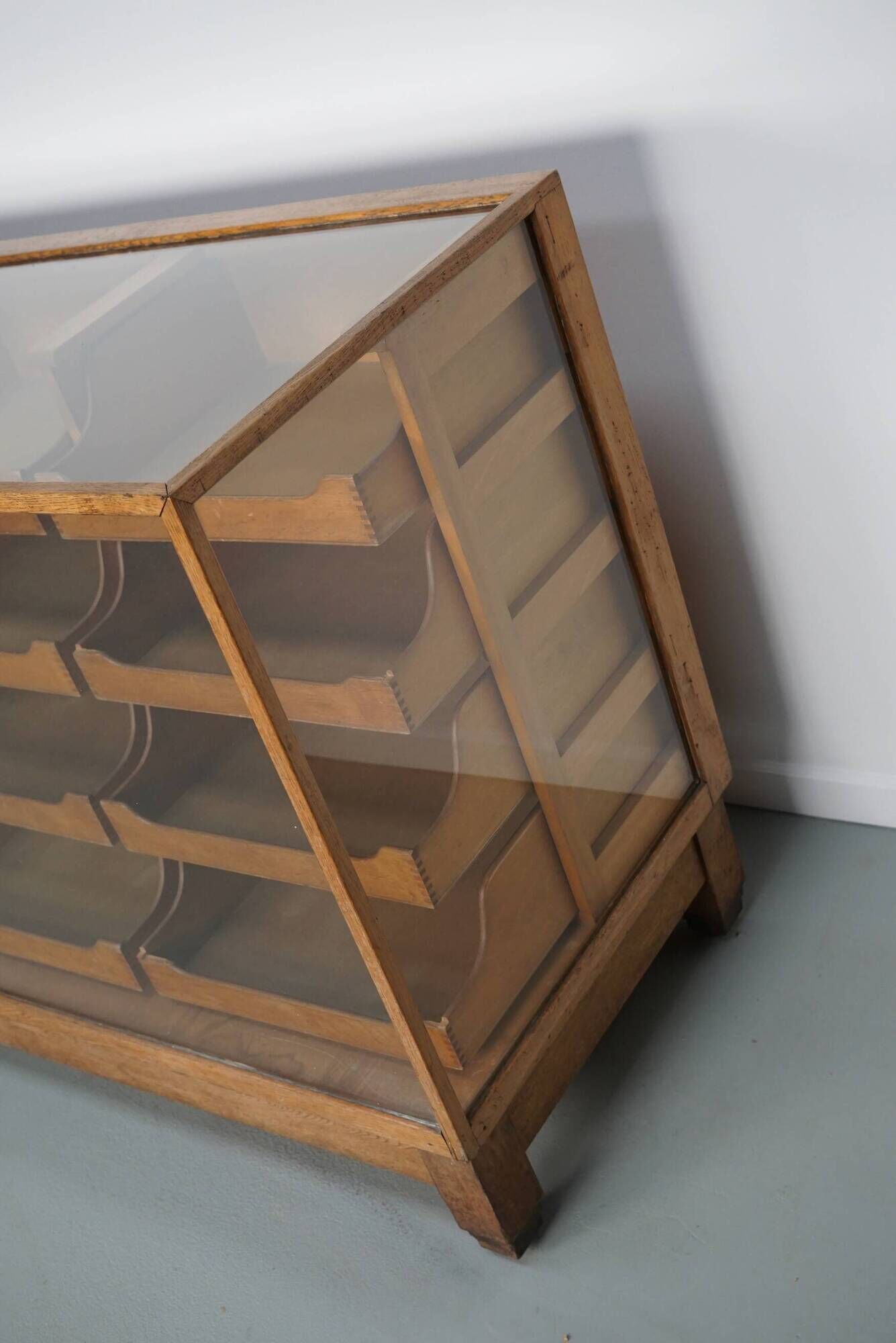 Antique British Maple & Oak Haberdashery Cabinet or Shop Counter, 1920/30s