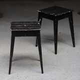 Pair of painter's studio stools France 1950