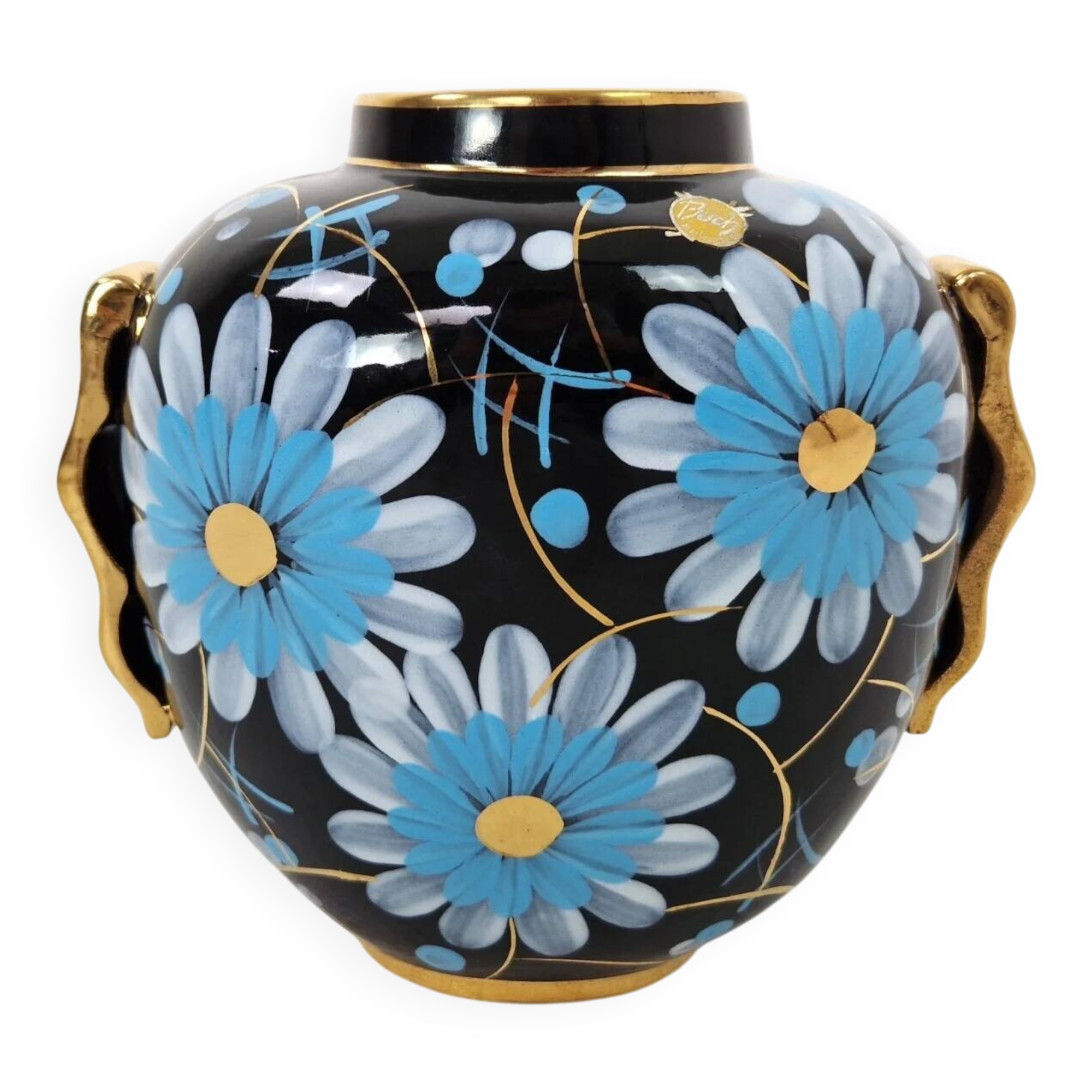 Raymond Chevallier Art Deco vase for Boch Keramis