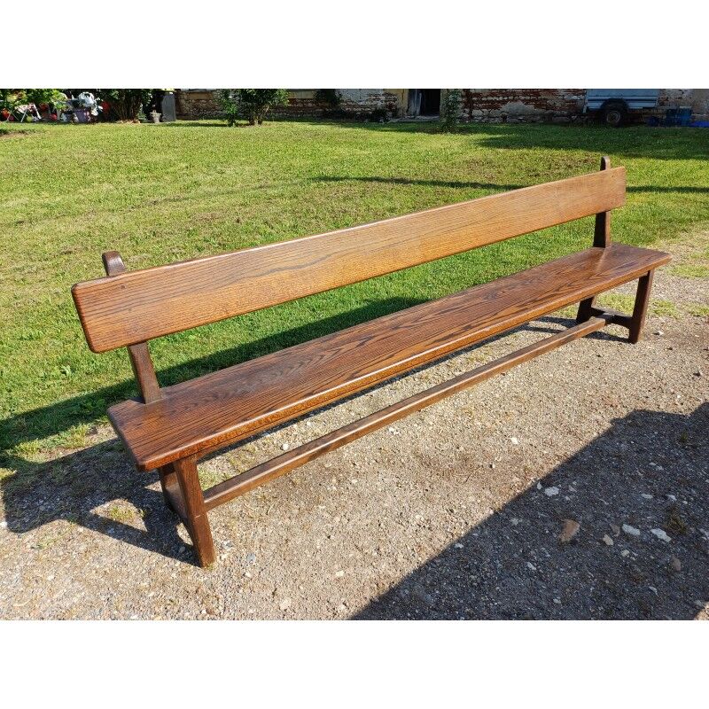 Pair of solid oak benches