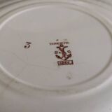 4 old mismatched plates Gien, St Amand, K&G Lunéville
