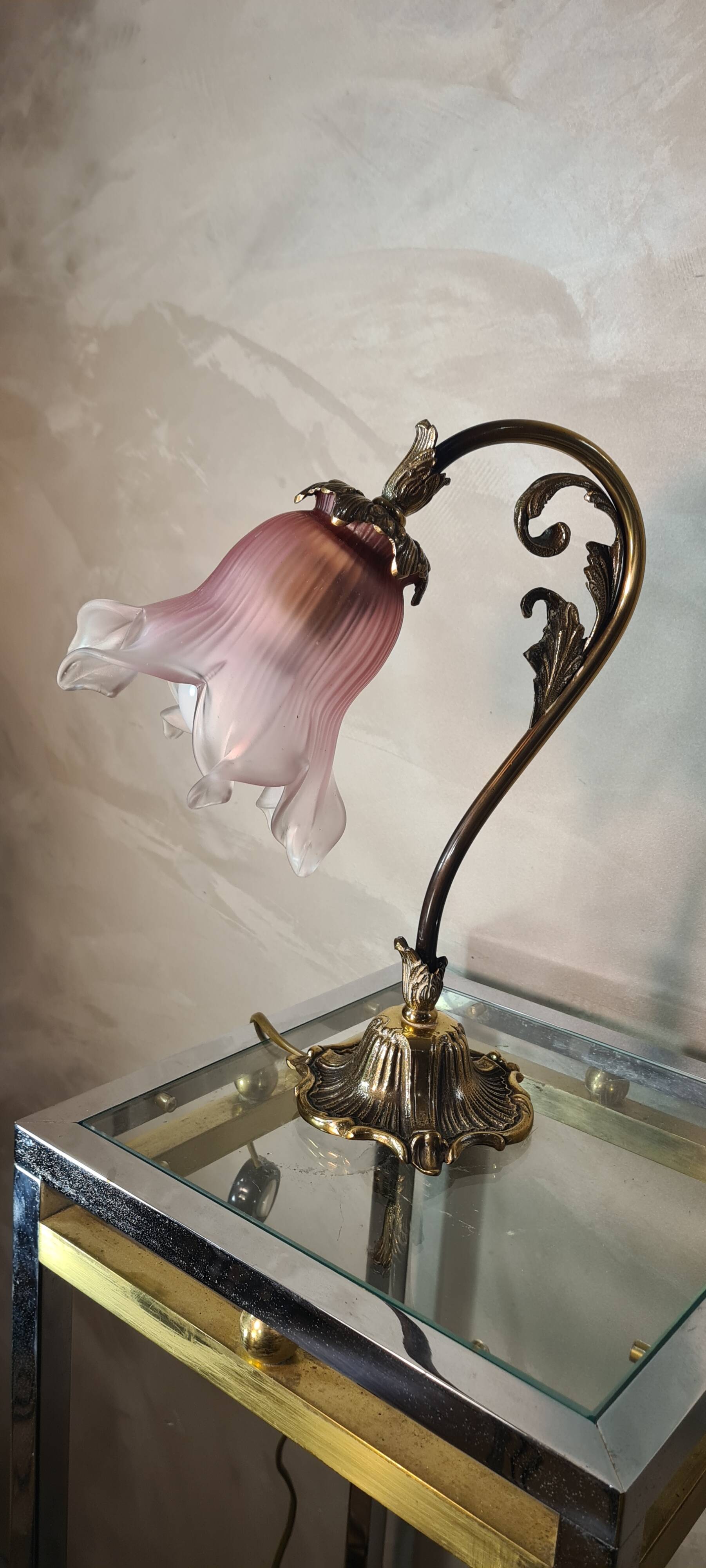 art nouveau bronze lamp