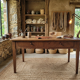 Pine farmhouse table ● Honey patina & Zebra grain
