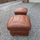Pair of leather footrests from the 70s/80s.