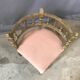 Antique corner chair, pink edge