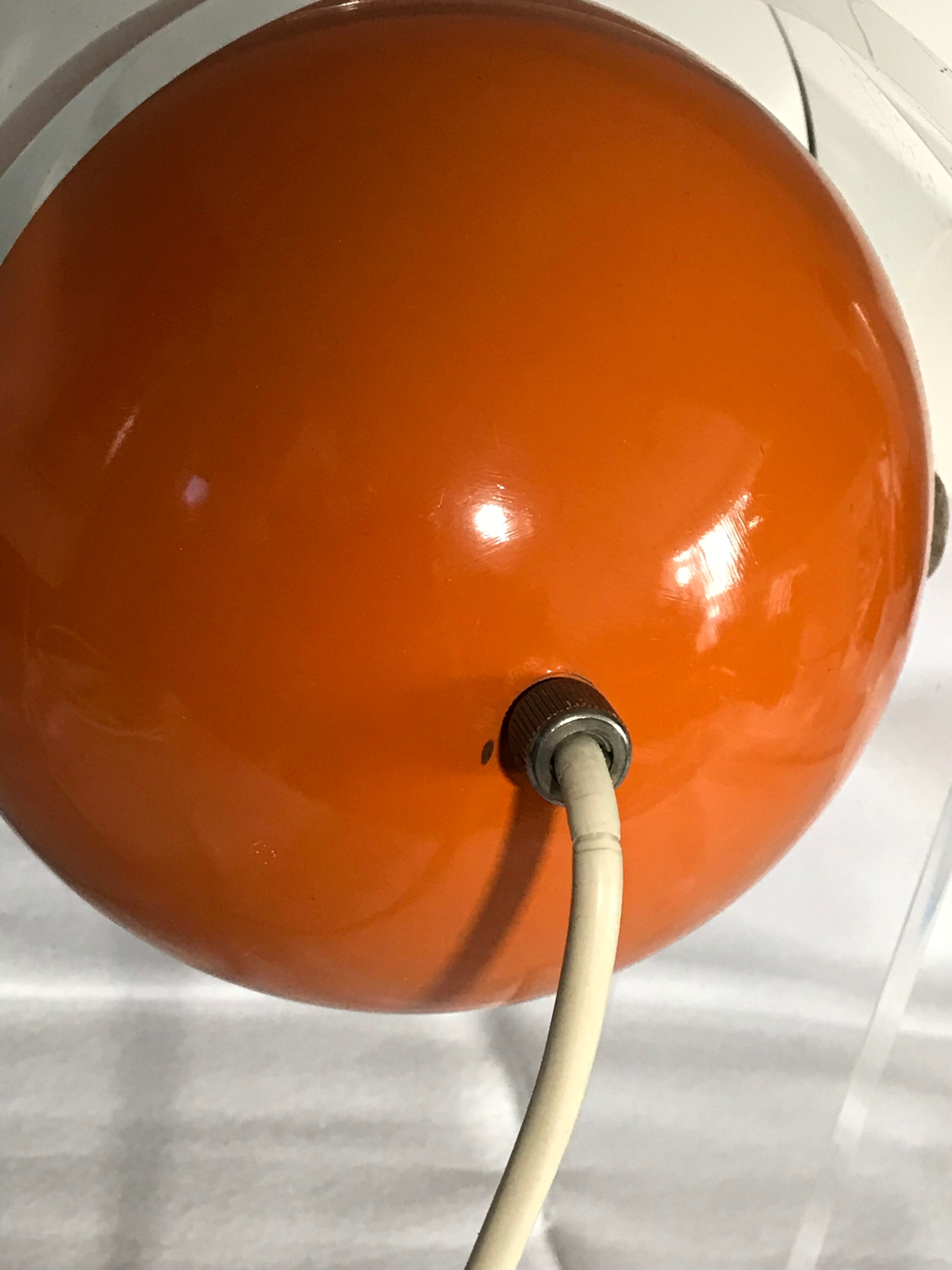 Paire de lampes oranges Robert Sonneman