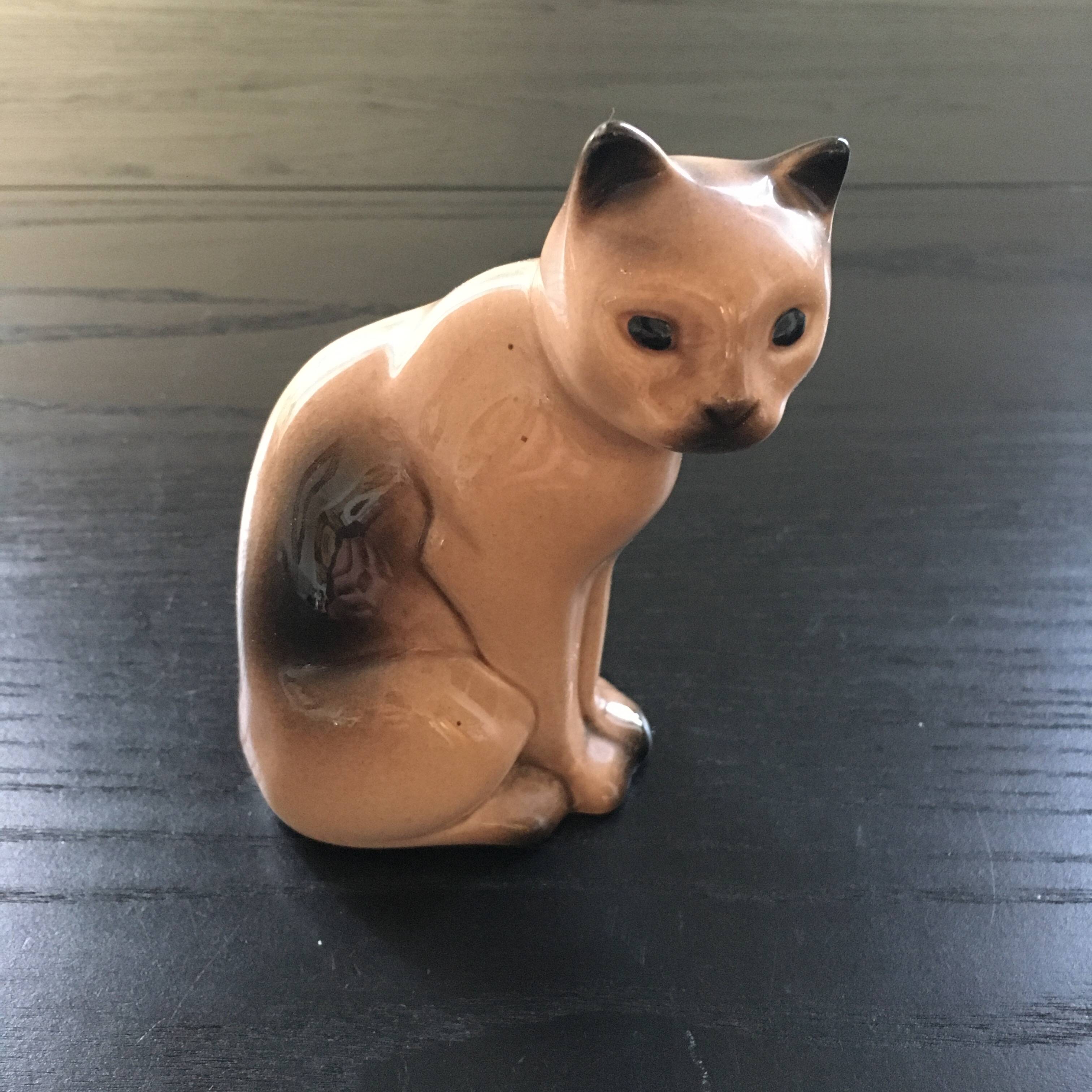 Antique ceramic cat