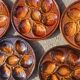 5 earthenware oyster plates from Saint Clement, 1960s