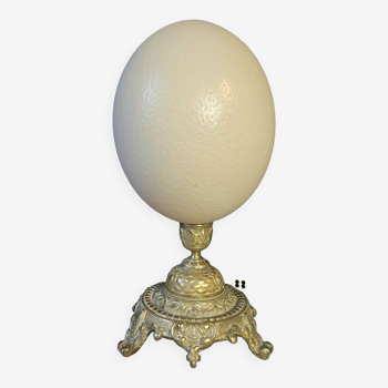 Ostrich Egg, Bronze Base (19th century) H: 27 cm | PlaceOddity