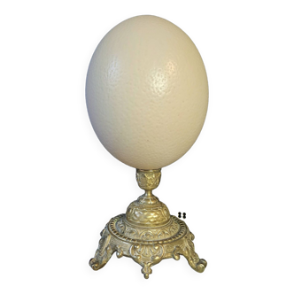 Ostrich Egg, Bronze Base (19th century) H: 27 cm | PlaceOddity