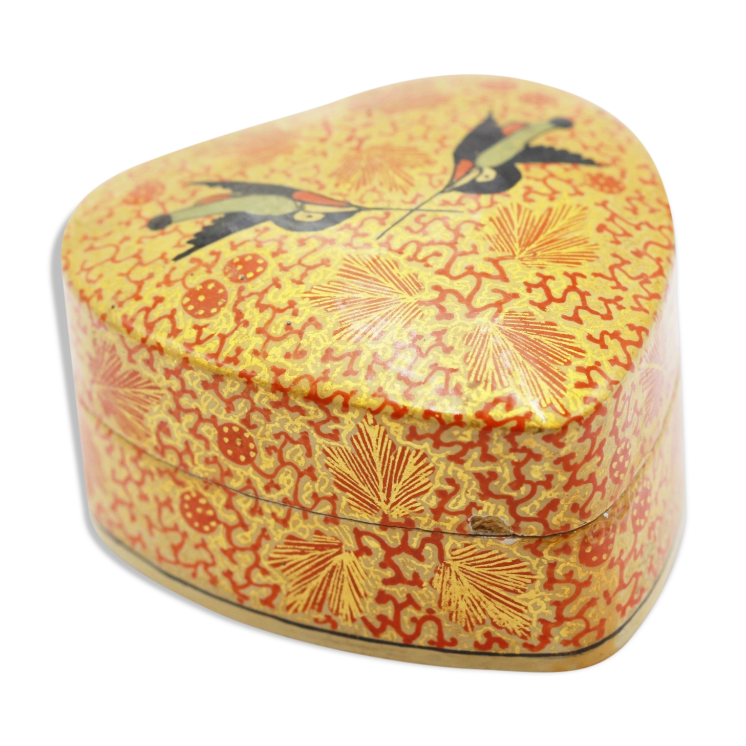 Old bird jewelry box