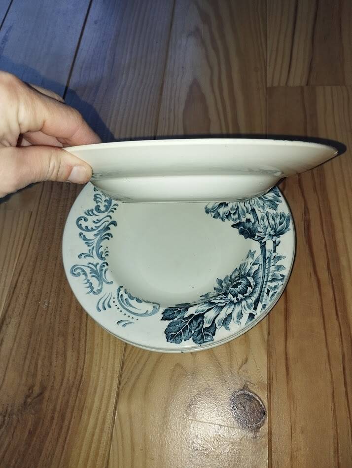 Assiettes Creuses Vintage Longwy “Tournesol” | Lot de 4