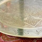 XXL chiseled brass tray