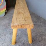 Bench 140 cm old solid wood with patina