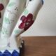 Tulip vase/bouquet holder in hand-painted earthenware