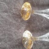 1 set of 2 vintage crystal candle holders