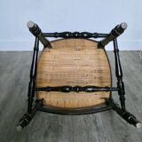 Chaise de nourrice provençale avec assise cannée ancienne