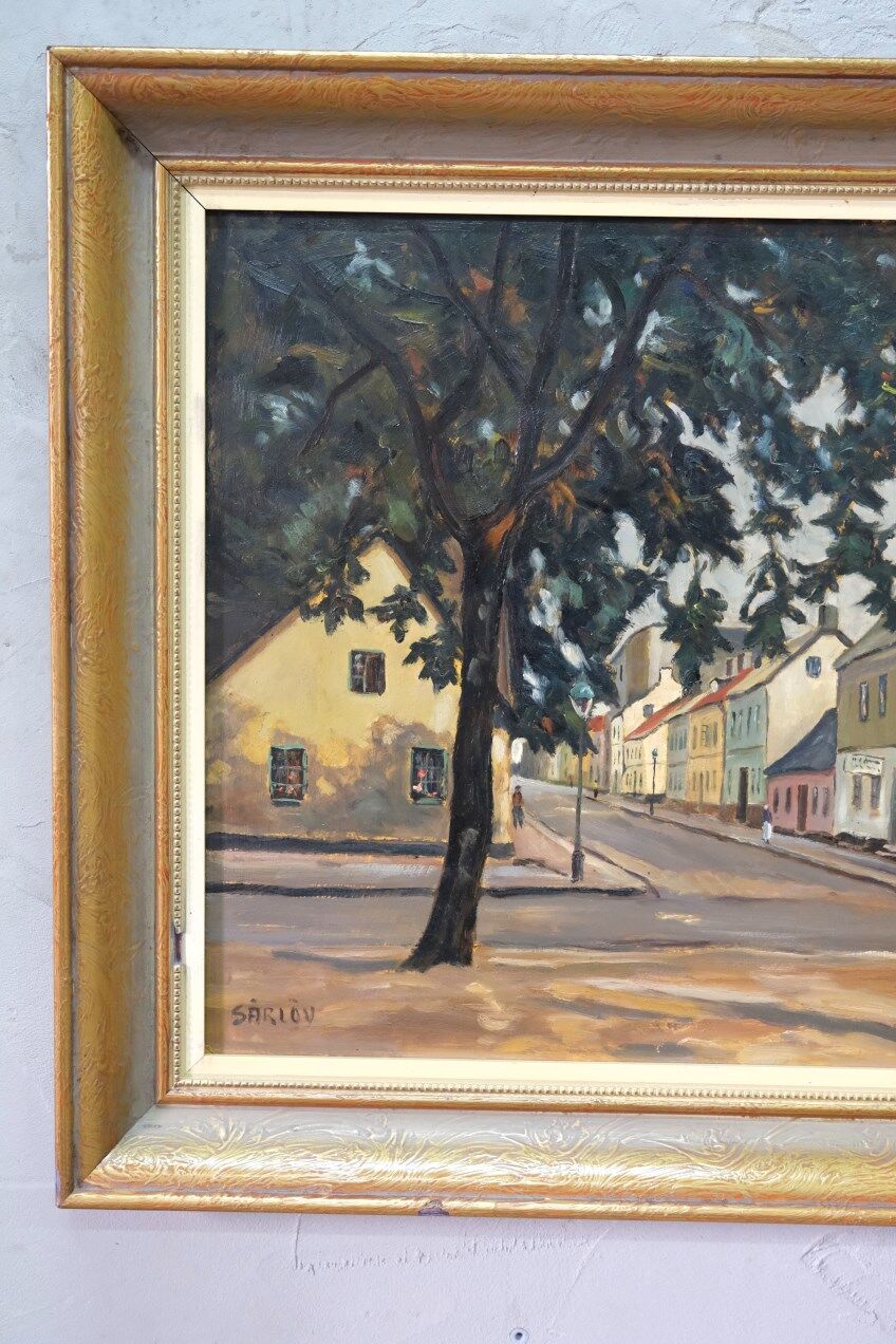 Malte Särlöv, Swedish Modern Landscape, 1950s, Oil on Panel, Framed