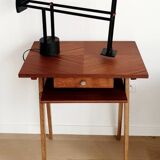 50s console table with compass feet
