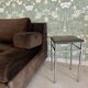 Vintage brown faux leather stool
