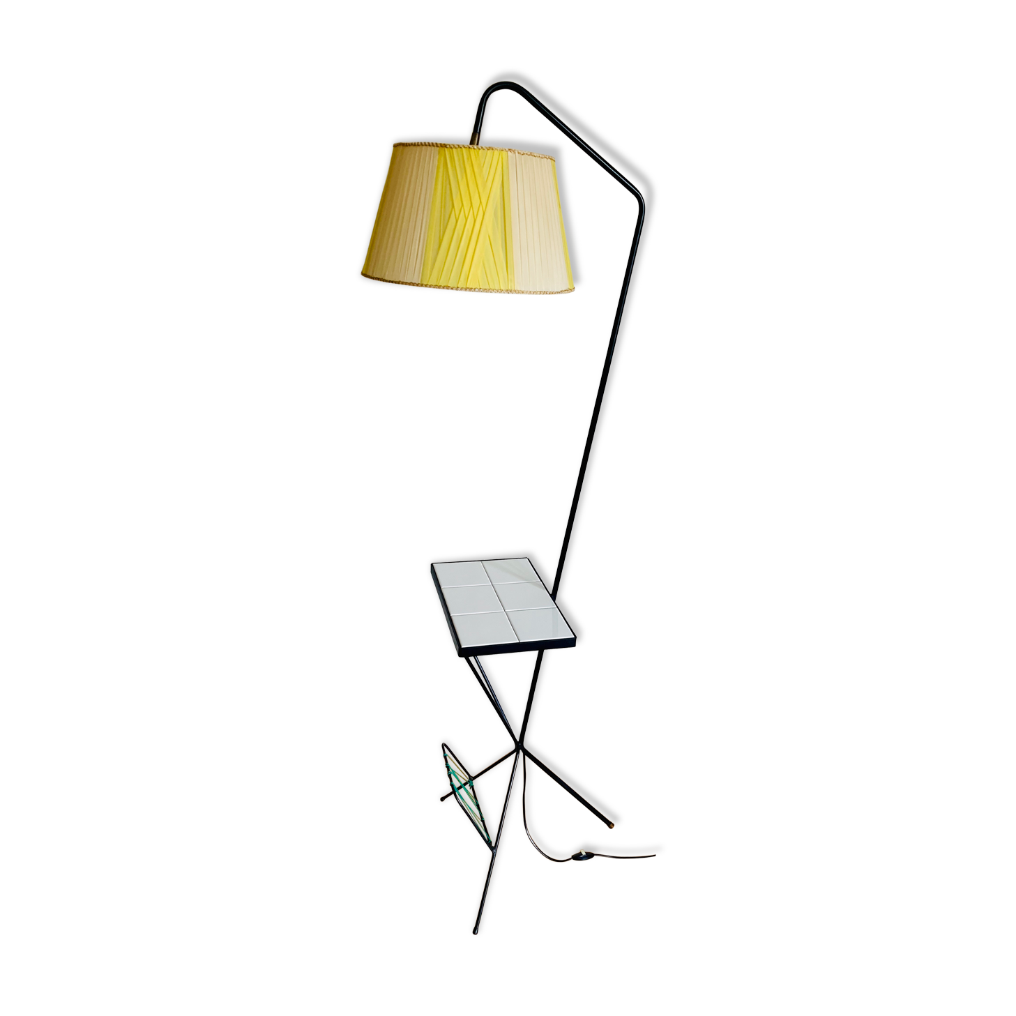 LAMPADAIRE 2 BRAS Porte-Revues Porte-Plante Annees 50 EUR 136,00 - FR