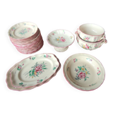 Old service dishes Lunéville floral decoration 29 pieces